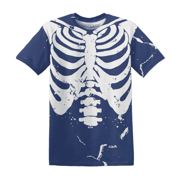 Midnight Navy 5s T Shirt Match Skeleton Y2k 3D Jezsport.com