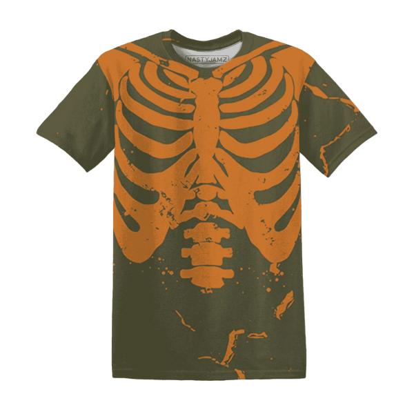 Olive 5s T Shirt Match Skeleton Y2k 3D Jezsport.com