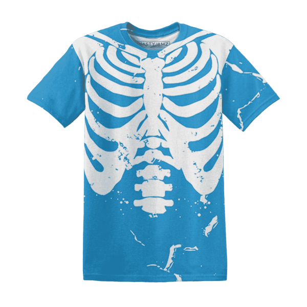 Powder Blue 9s T Shirt Match Skeleton Y2k 3D Jezsport.com