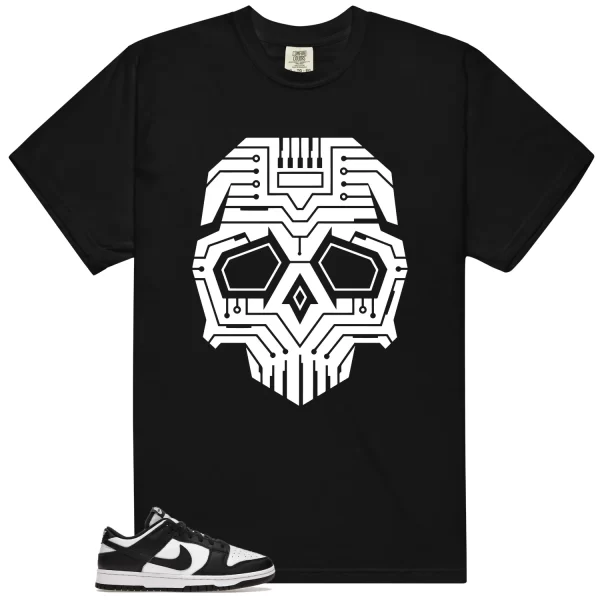 Skull Shirt to Match Dunk Low White Black Panda Jezsport.com