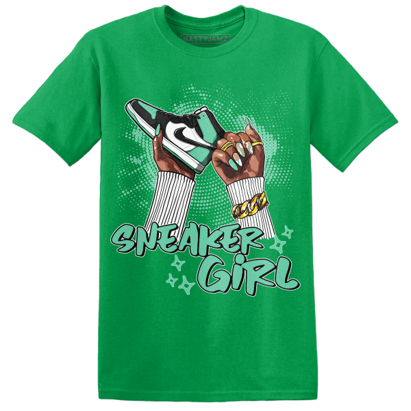 High OG Green Glow 1s T Shirt Match Sneaker Girl Nail Jezsport.com