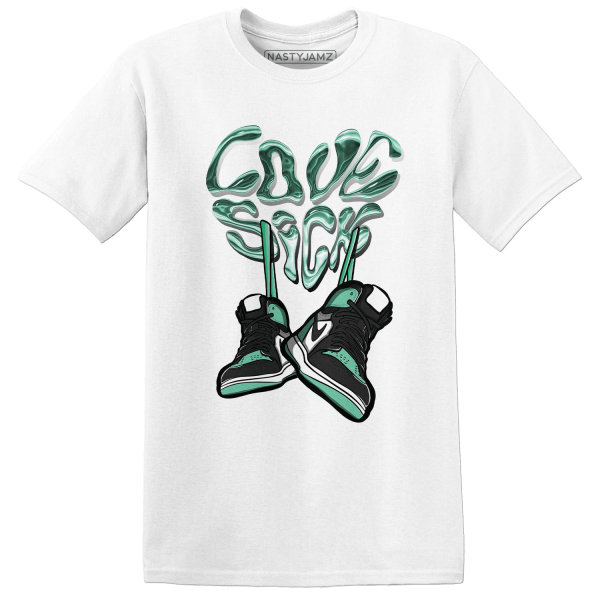 High OG Green Glow 1s T Shirt Match Sneaker Love Sick Jezsport.com