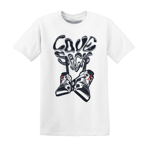 White Navy 6s T Shirt Match Sneaker Love Sick Jezsport.com