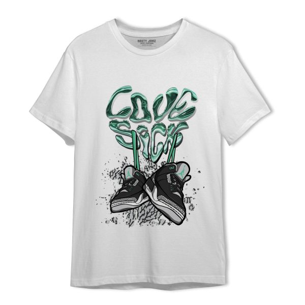 Green Glow 3s T Shirt Match Sneaker Love Sick Jezsport.com