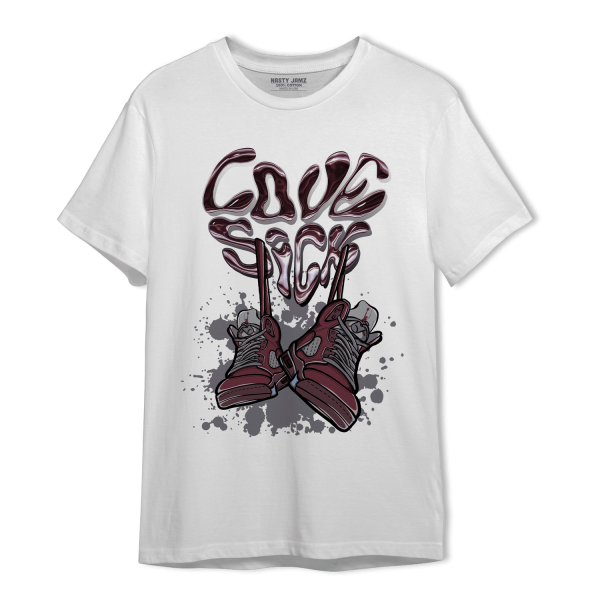 Burgundy 5s T Shirt Match Sneaker Love Sick Jezsport.com