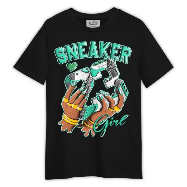 Black Green Glow 3s Shirt, 23 Sneaker Girl Shirt Outfit Matching Jordan Shirt Jezsport.com