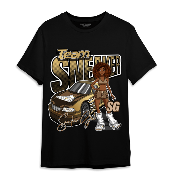 High OG Metallic Gold 1s T Shirt Match Team Sneaker Girl Jezsport.com