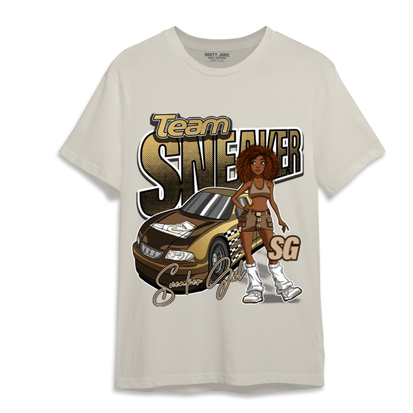 High OG Metallic Gold 1s T Shirt Match Team Sneaker Girl Jezsport.com