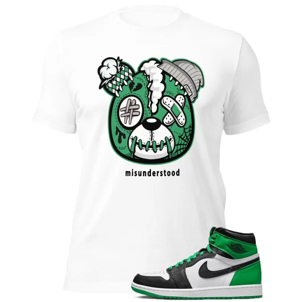 Teddy Bear Shirt For Jordan 1 Lucky Green Jezsport.com