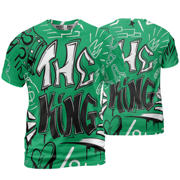 Lucky Green 5s T Shirt Match The King 3D All-Over Print Graffiti Jezsport.com