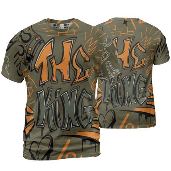 Olive 5s T Shirt Match The King 3D All-Over Print Graffiti Jezsport.com