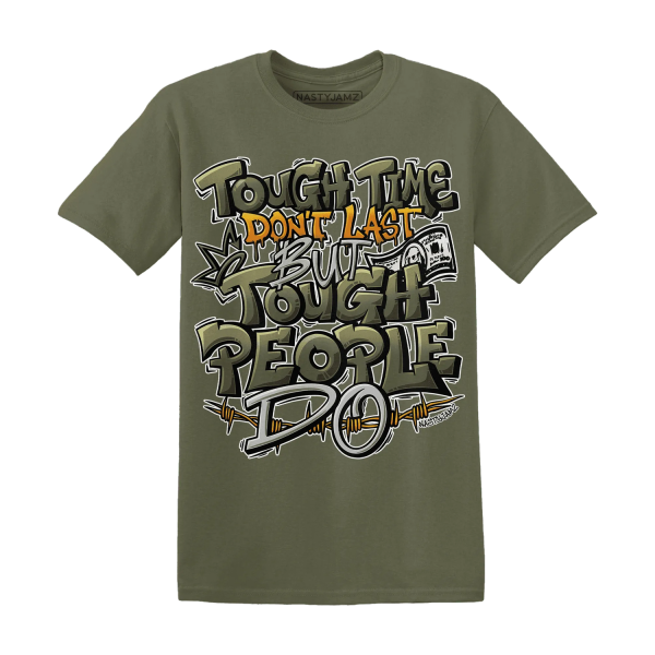 Olive 5s T Shirt Match Tough People Never Fall Jezsport.com