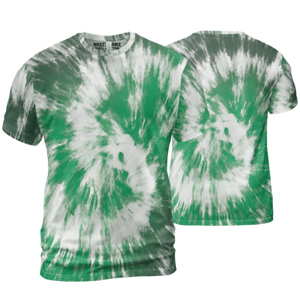 Lucky Green 5s T Shirt Match Tye Dye 3D All-Over Print Spiral Jezsport.com