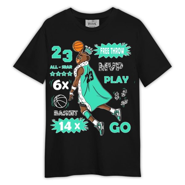 Black Green Glow 3s Shirt, Graphic Free Throw Shirt Green Glow 3s Outfit Matching Jordan Shirt Jezsport.com