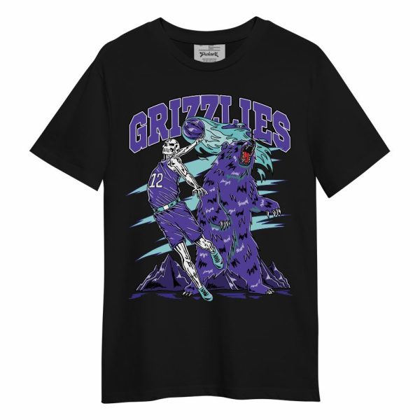 Low Hornets 1s Shirt - Grizzly Bear Skeleton Unisex Shirt Matching Jordan Shirt Jezsport.com