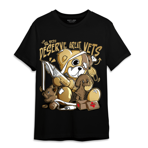 High OG Metallic Gold 1s T Shirt Match Veterinary BER Jezsport.com