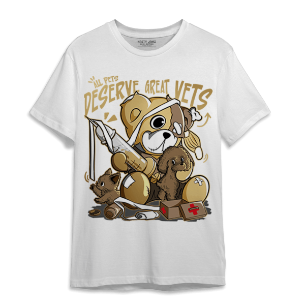 High OG Metallic Gold 1s T Shirt Match Veterinary BER Jezsport.com