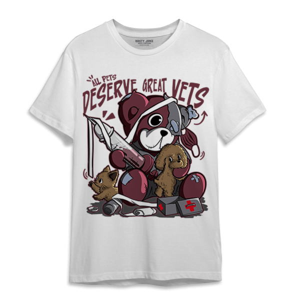 Burgundy 5s T Shirt Match Veterinary BER Jezsport.com