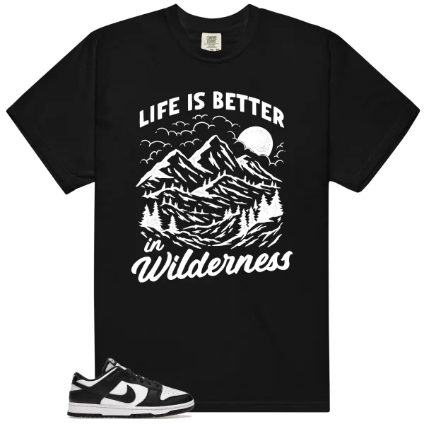 Wilderness Shirt to Match Dunk Low White Black Panda Jezsport.com