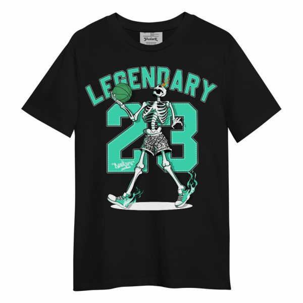 Black Green Glow 3s Shirt, 23 Skeleton G.O.A.T Green Glow 3s Outfit Unisex Shirt Matching Jordan Shirt Jezsport.com