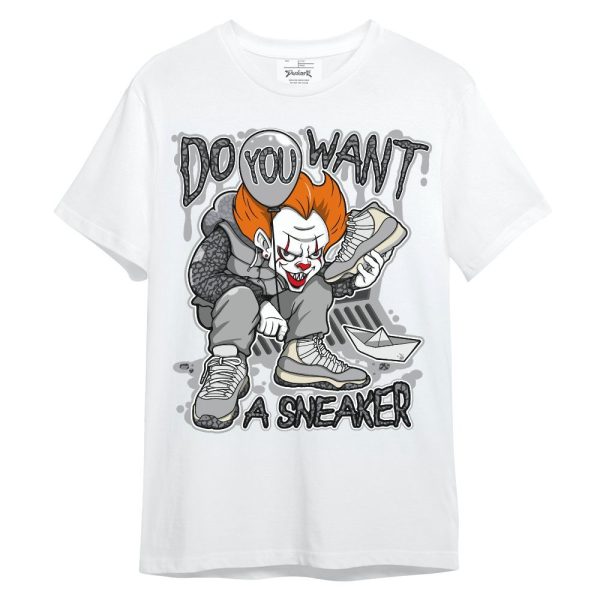 Cement Grey 3s Shirt - Clown Scary Sneakers Halloween Graphic Unisex Shirt Matching Jordan Shirt Jezsport.com