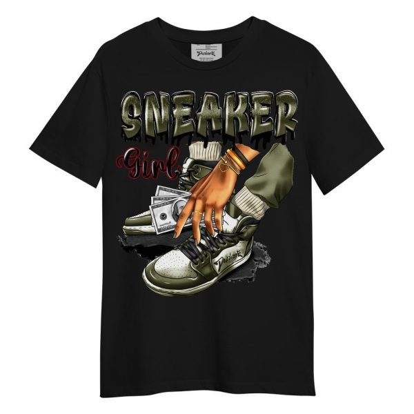 Low OG Medium Olive 1s Shirt, SNEAKER Girl Money Drip Unisex Shirt Matching Jordan Shirt Jezsport.com