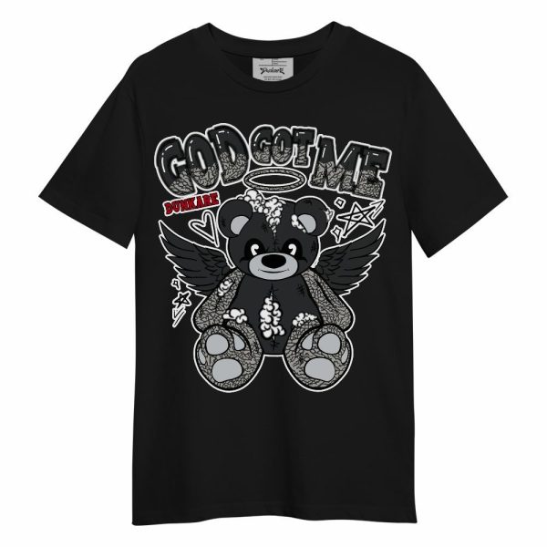 Black Cement 3s Shirt - Gods Guides Me Bear Unisex Shirt Matching Jordan Shirt Jezsport.com