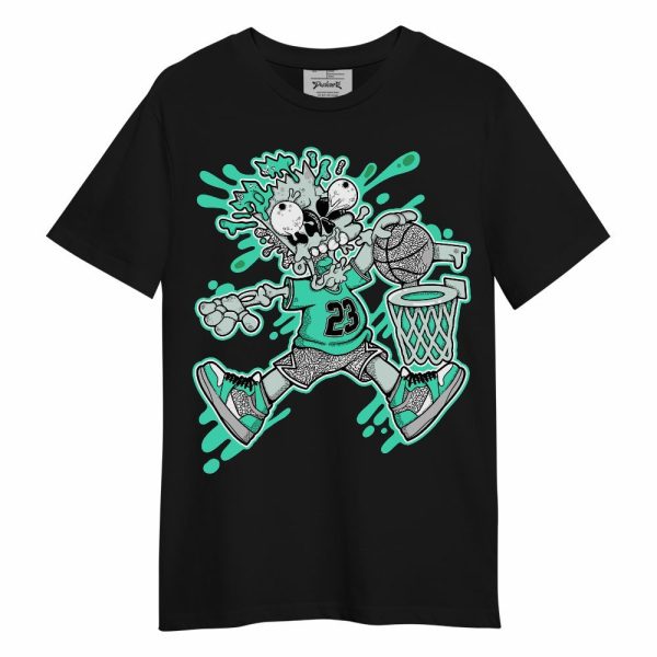 Black Green Glow 3s Shirt - 85's Dunks Graphic Unisex Shirt Matching Jordan Shirt Jezsport.com