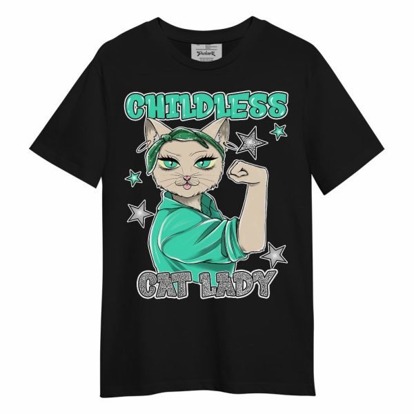 Black Green Glow 3s Shirt - Childless Kat Lady Unisex Shirt Matching Jordan Shirt Jezsport.com