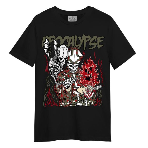 Low OG Medium Olive 1s Shirt - Apocalypse Skeleton Shirt Unisex Matching Jordan Shirt Jezsport.com