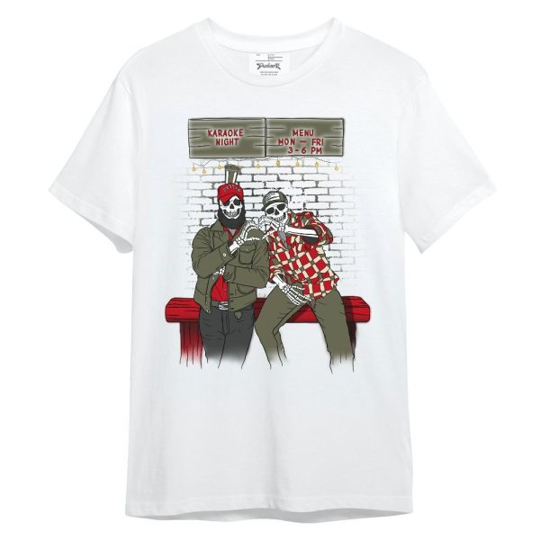 Low OG Medium Olive 1s Shirt, Skeleton Help Friendship Unisex Shirt Matching Jordan Shirt Jezsport.com