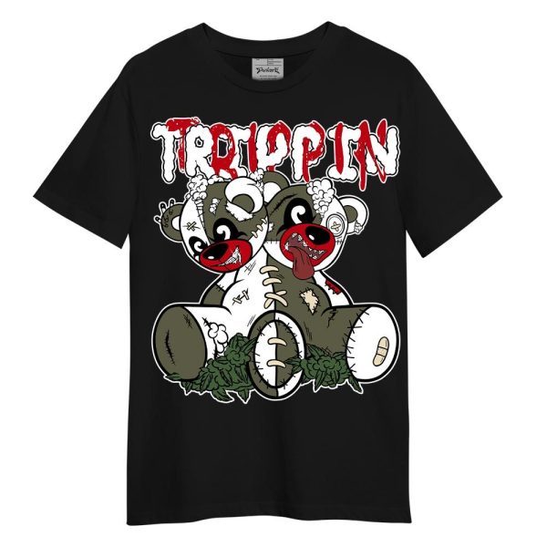 Low OG Medium Olive 1s Shirt - Trippin Bear Shirt Unisex Matching Jordan Shirt Jezsport.com