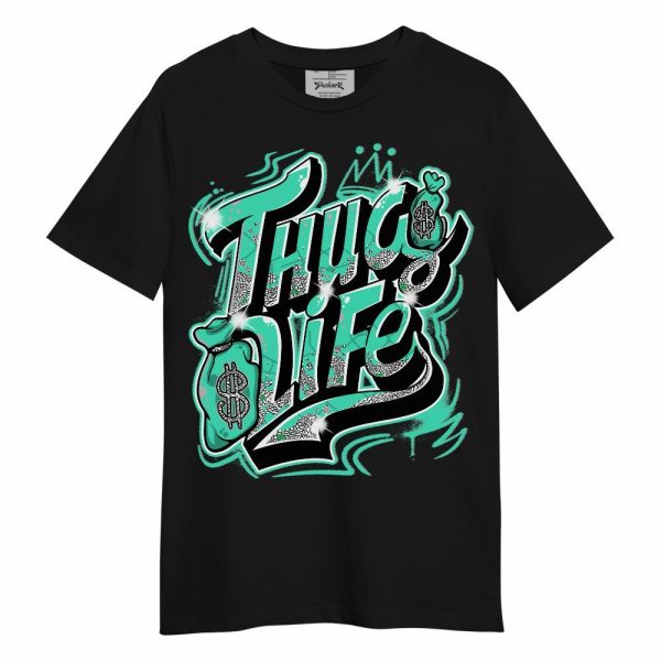 Black Green Glow 3s Shirt - Free Thug Living Graphic Unisex Shirt Matching Jordan Shirt Jezsport.com