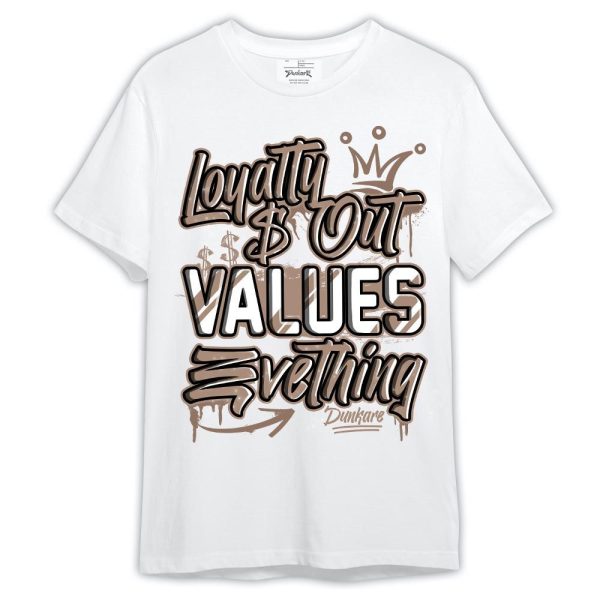 OG Latte 1s Shirt, Loyalty Out Values Everything Shirt Outfit Matching Jordan Shirt Jezsport.com