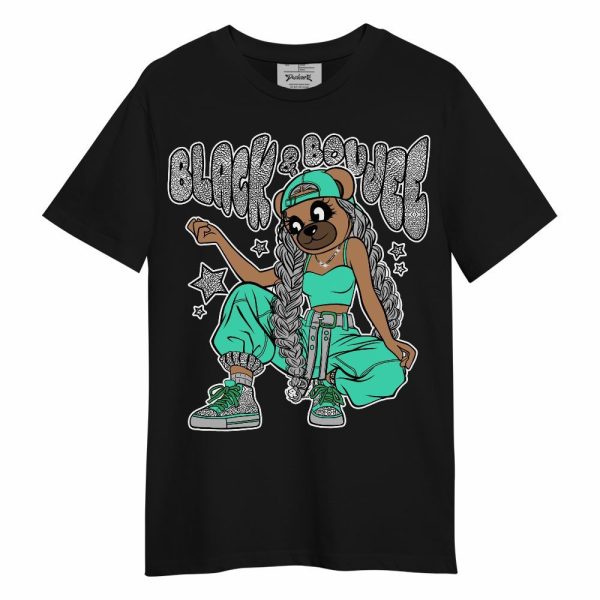 Black Green Glow 3s Shirt - Boujee Girls Bear Unisex Shirt Matching Jordan Shirt Jezsport.com