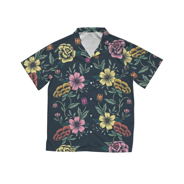 Retro Floral Hawaiian Shirt, Summer Shirt For Men and Women Jezsport.com