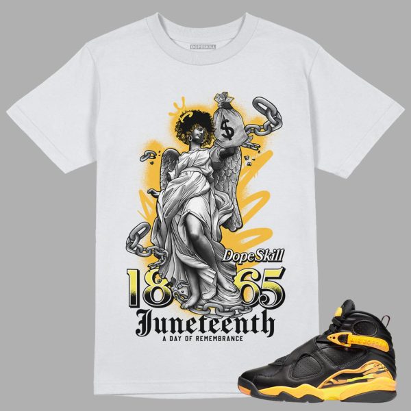 Juneteenth Unisex Shirt Match Taxi Yellow Black 8s Jezsport.com