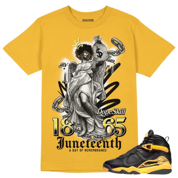 Juneteenth Unisex Shirt Match Taxi Yellow Black 8s - Taxi T-shirt Jezsport.com