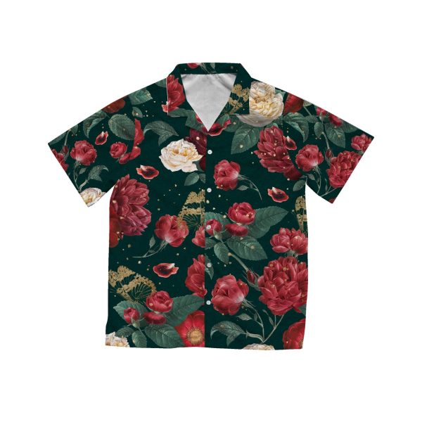 Vintage Rose Floral Hawaiian Shirt, Summer Shirt For Men and Women Jezsport.com