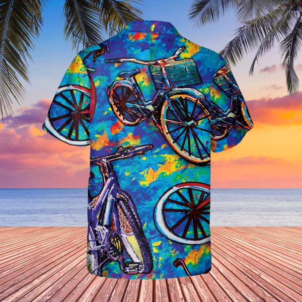 Colorful Bike Hawaiian Shirt, Bicycle Lover Hawaii Shirt, Summer Shirt For Men and Women Jezsport.com