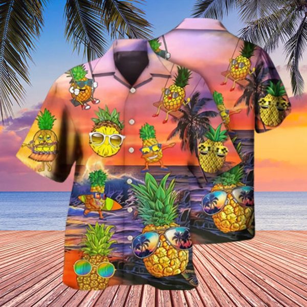 Fruit Pineapple Summer Hawaiian Shirt, Hawaii Shirt, Summer Shirt For Men and Women Jezsport.com