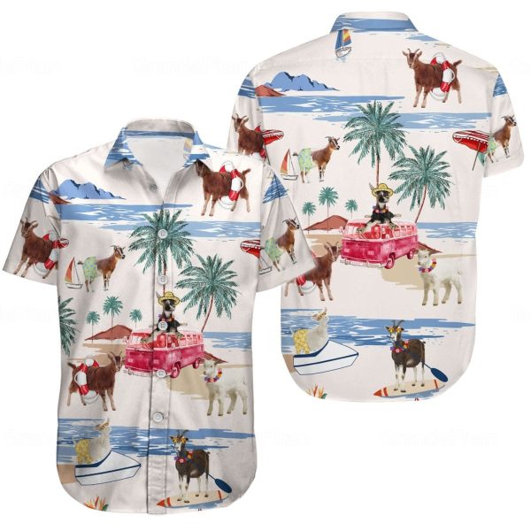 Goat Shirt, Goat Hawaiian Shirt, Summer Shirt For Men and Women Jezsport.com