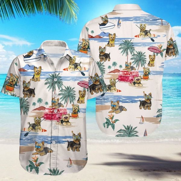 Yorkie Dog Hawaiian Shirt, Yorkshire Terrier Shirt, Summer Shirt For Men and Women Jezsport.com