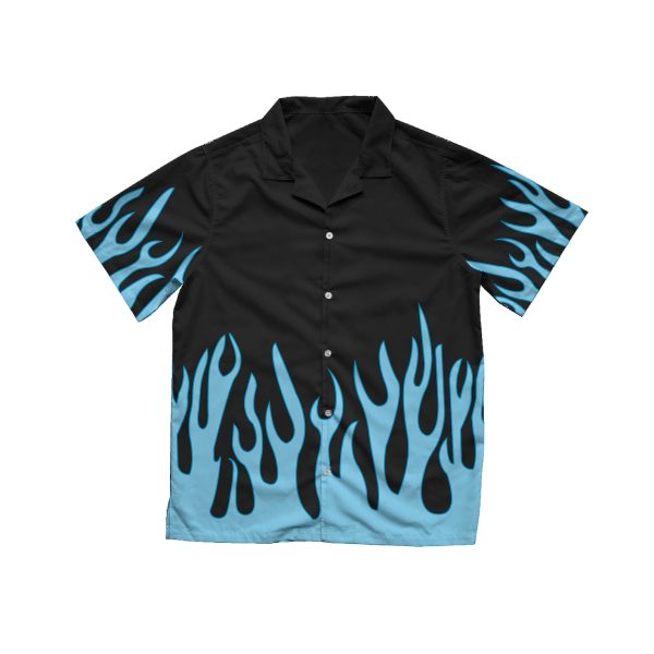 Blue Flame Hawaiian Shirt, Summer Shirt For Men and Women Jezsport.com