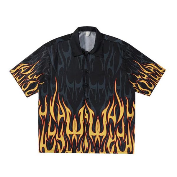 Flame Hawaiian Shirt, Summer Shirt For Men and Women Jezsport.com