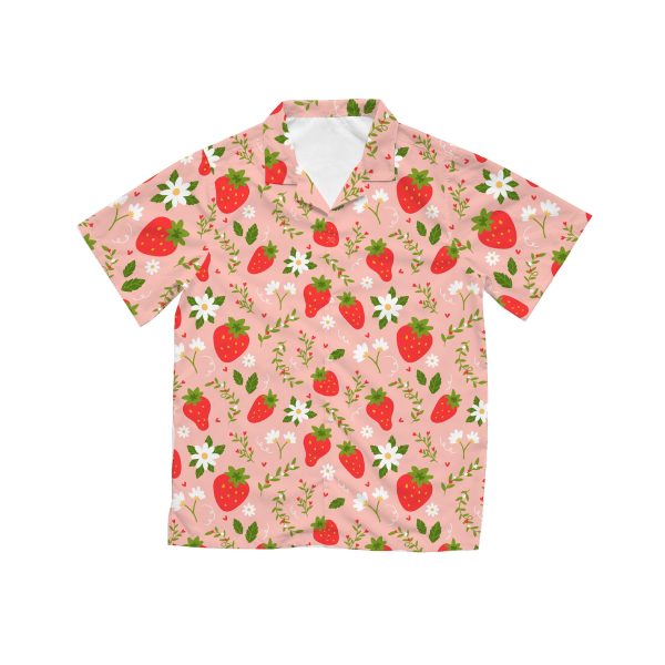 Strawberry Print Hawaiian Shirt, Summer Shirt For Men and Women Jezsport.com