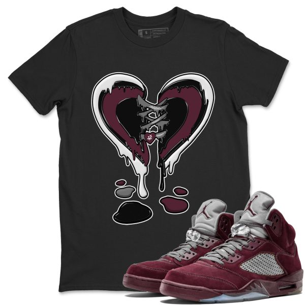 Melting Heart Unisex Tees - Sneaker T-Shirt To MatchShirt - 5s Burgundy Jezsport.com