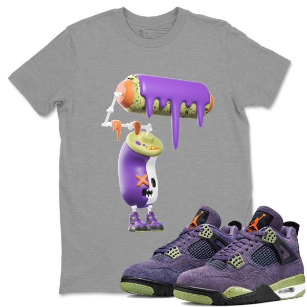 3D Paint Roller Unisex Tee Unisex Tees - Sneaker T-Shirt To Match 4s Canyon Purple Jezsport.com