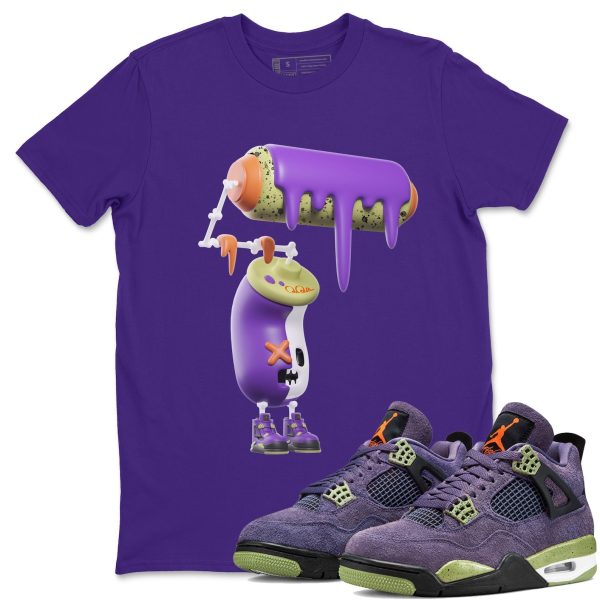 3D Paint Roller Unisex Tee Unisex Tees - Sneaker T-Shirt To Match 4s Canyon Purple Jezsport.com