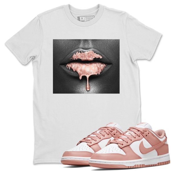 Bandana Lips - Sneaker Shirt To Match Dunks Rose Whisper Jezsport.com